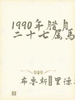 1990年腊月二十七属马是什么命封面