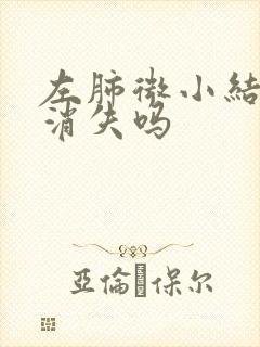 左肺微小结节会消失吗
