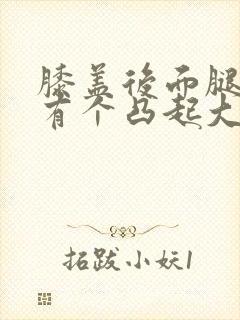膝盖后面腿窝处有个凸起大疙瘩吃什么药