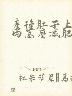 产后肚子上的赘肉怎么减肥