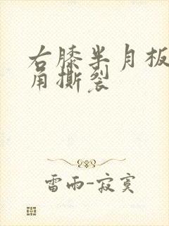 右膝半月板前后角撕裂