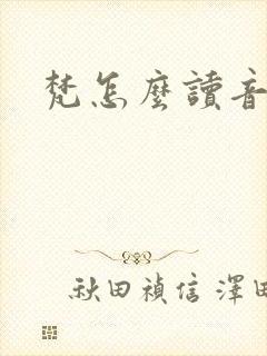 梵怎么读音封面