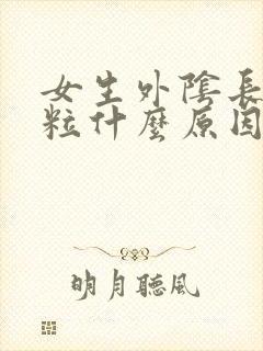 女生外阴长小肉粒什么原因