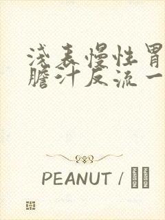 浅表慢性胃炎伴胆汁反流一般吃什么药好