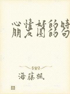 心情好的时候发朋友圈的句子