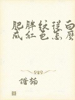 肥胖纹从白色变成红色怎么回事