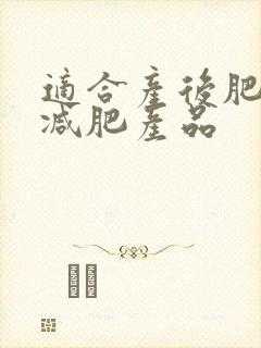 适合产后肥胖的减肥产品