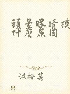 头晕眼睛模糊是什么原因
