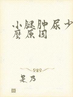 小腿肿尿少是什么原因