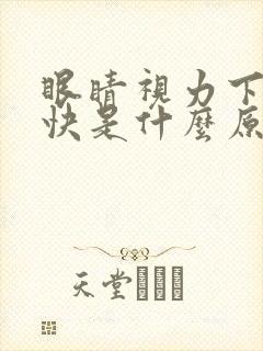 眼睛视力下降的快是什么原因