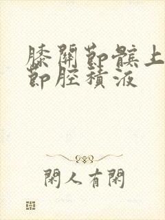 膝关节髌上囊关节腔积液