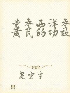 党参西洋参麦冬黄芪的功效