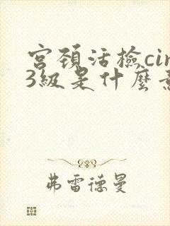宫颈活检cin3级是什么意思封面