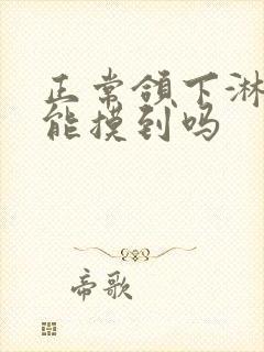 正常颌下淋巴结能摸到吗