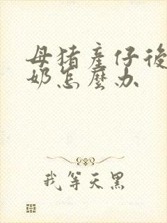 母猪产仔后没有奶怎么办