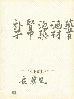 补肾泡酒药材方子中药材有哪些封面