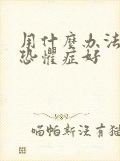 用什么办法治疗恐惧症好