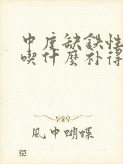 中度缺铁性贫血吃什么补得快