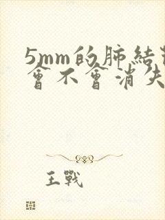 5mm的肺结节会不会消失