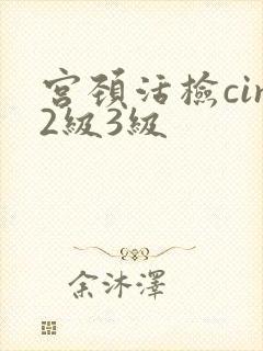 宫颈活检cin2级3级