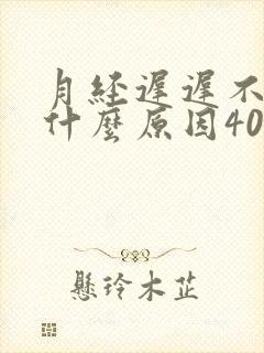 月经迟迟不来是什么原因40岁
