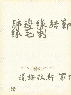 肺边缘结节影边缘毛刺