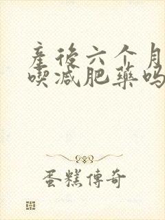 产后六个月可以吃减肥药吗
