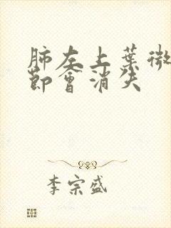 肺左上叶微小结节会消失