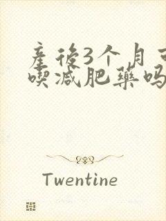 产后3个月可以吃减肥药吗封面