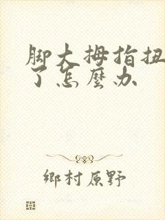 脚大拇指扭伤肿了怎么办