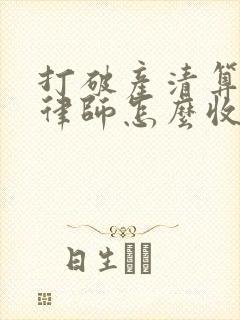 打破产清算官司律师怎么收费封面