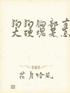 狗狗胸部有个很大硬块是怎么回事