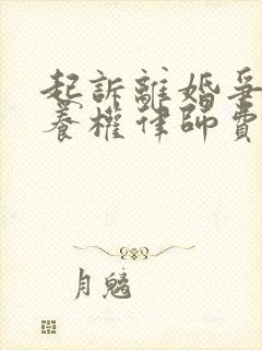 起诉离婚争夺抚养权律师费