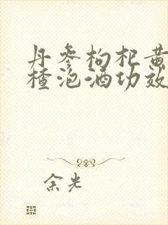丹参枸杞黄芪山楂泡酒功效