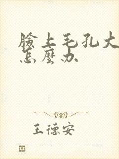 脸上毛孔大粉刺怎么办