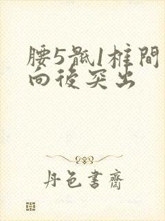 腰5骶1椎间盘向后突出封面
