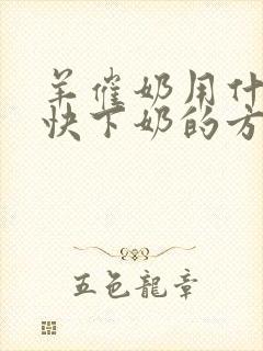 羊催奶用什么最快下奶的方法
