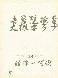 去医院检查心里大概要多少钱