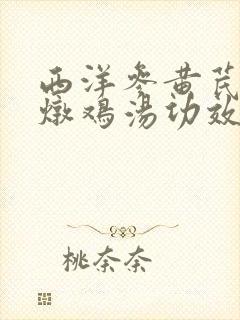 西洋参黄芪麦冬炖鸡汤功效