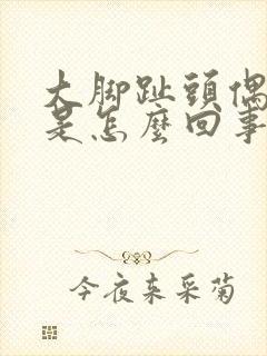 大脚趾头偶尔疼是怎么回事