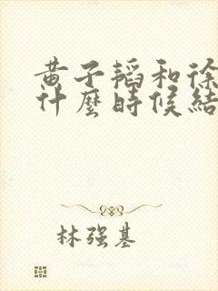黄子韬和徐艺洋什么时候结婚的