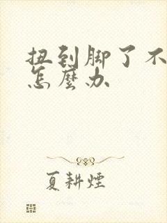 扭到脚了不肿疼怎么办封面