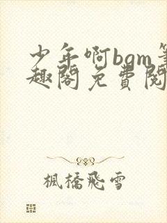 少年啊bgm笔趣阁免费阅读全文下载