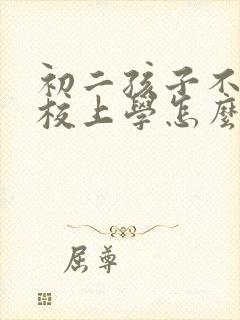 初二孩子不去学校上学怎么办封面