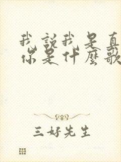 我说我是真的爱你是什么歌的歌词