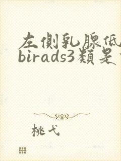 左侧乳腺低回声birads3类是什么意思