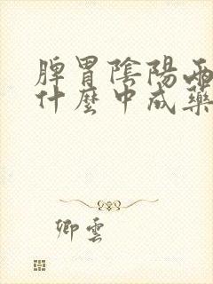 脾胃阴阳两虚吃什么中成药呢