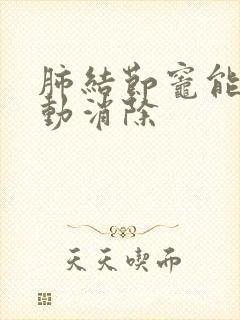 肺结节灶能否自动消除