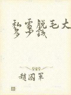 私处脱毛大概要多少钱