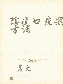 阴道口疣湿治疗方法封面